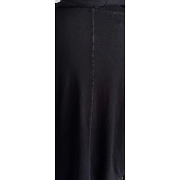 Terre Bleue Black Medium Cowl Neck Fringed Sweater Top Poly Rayon Spandex - Picture 7 of 8
